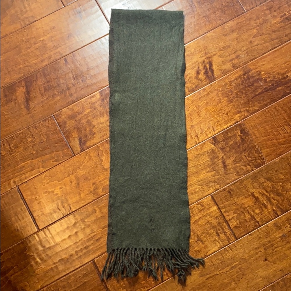 Ralph Lauren Polo Wool Scarf - Green - 5’ length
